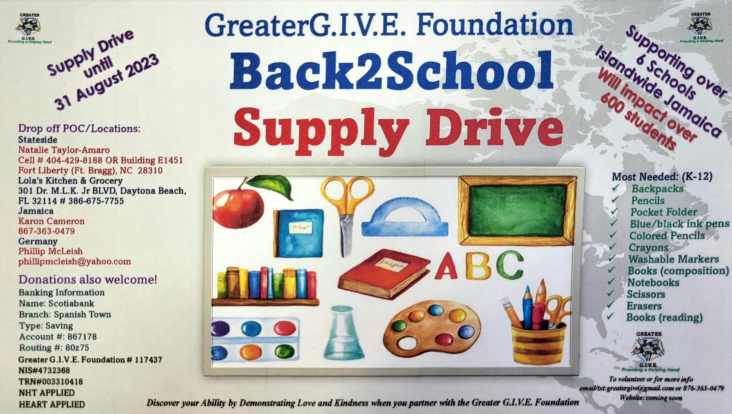 back to school drive